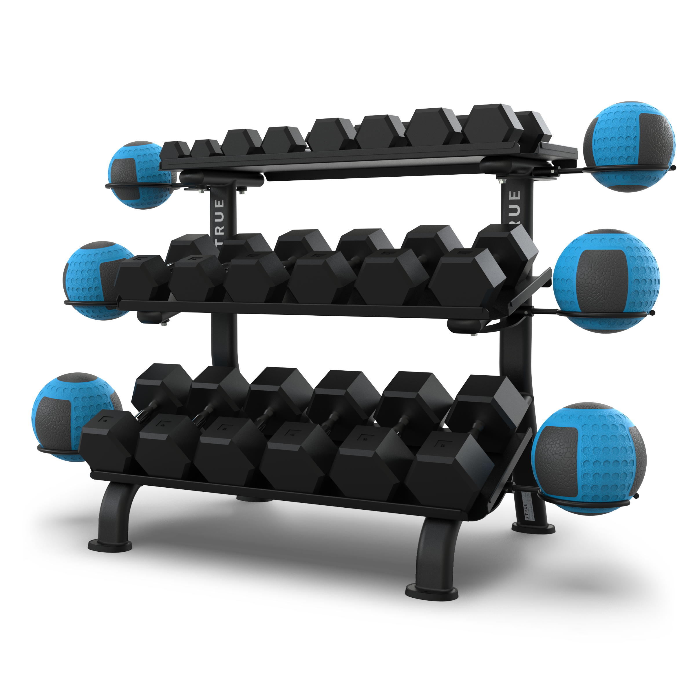FS-24 3-Tier Flat Tray Dumbbell Rack