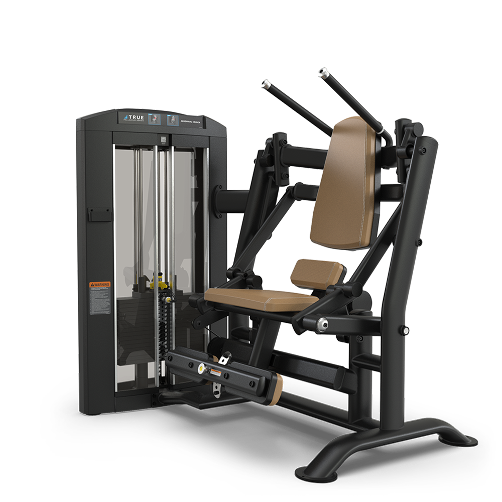 A black and brown seated leg press gym machine with a padded seat, backrest, footplate, and weight stack, designed for lower body strength training against a plain white background.