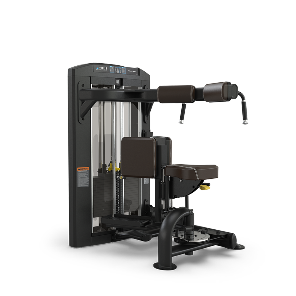 A commercial strength training machine with padded seats, backrest, arm pads, and handles, designed for seated chest fly or rear delt exercises, featuring a weight stack and adjustable components.